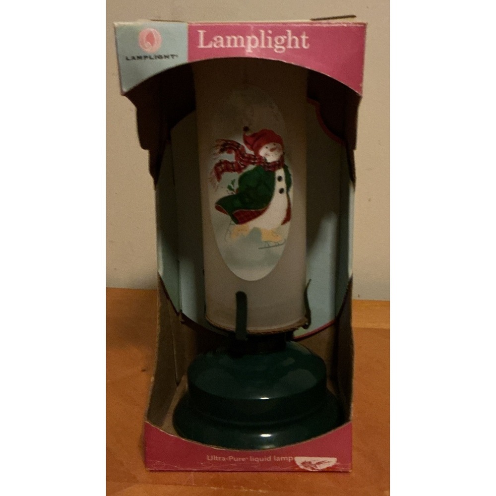 Vintage Snowman Lamplight Ultra Pure Liquid Lamp, In Original Box‎